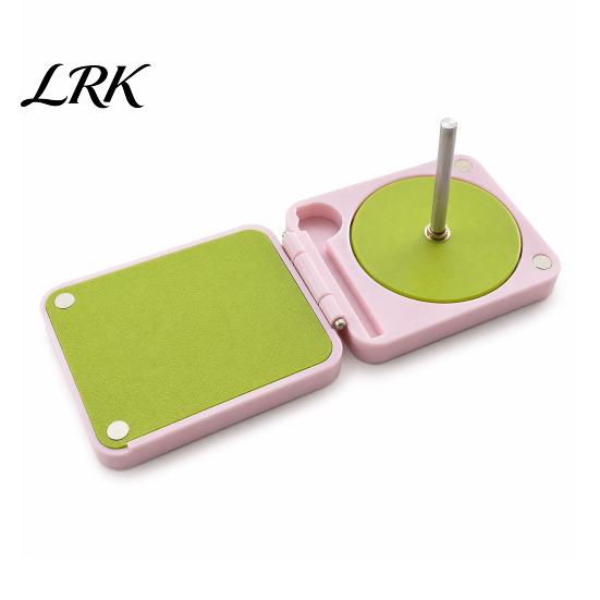 Knitting Yarn Organizer Portable Spinner, Rotating Crochet Holder Accessory Storage Detachable Spinner Box, Foldable for Lovers Beginners Travel B розовый