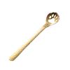 Qianxing 304 Stainless Steel Cat Paw Gold Hollow Hammered Spoon Set