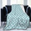 Cute Bear Doll Print Blanket Super Soft Four-Season Decorative Flannel Blanket