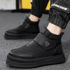 Men's Fashion Snow Boots Winter New Warm Thick Bottom Male Cotton Shoes Casual Soft Sole Anti Slip Warm Waterproof Cotton Shoes