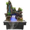 Indoor Relaxation Desktop Fountain Waterfall Feature with Automatic Pump, Illuminated Waterfall for Home Office Bedroom Desk