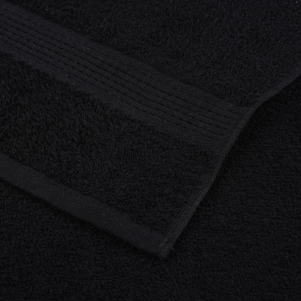 Vidaxl Ręczniki Kąpielowe, 2 Szt., Czarne, 70X140 Cm, Bawełna 100%