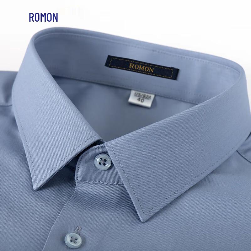 ROMON Men's Wrinkle-Resistant Short Sleeve Shirt