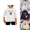 Stilvoller Kawaii Kuromi Hoodie mit Grunge Gothic Design und Cartoon-Print