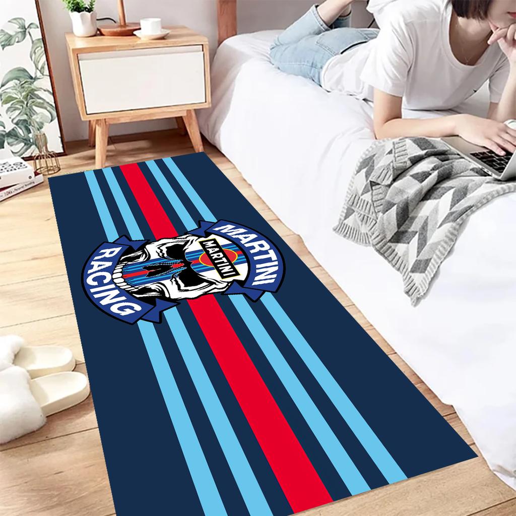 M-Martini Car Racing Motorcycle Carpet Garage Mat Racing Cool Moto Display Mat Anti-slip Home Decor Long Strip Customized Rug