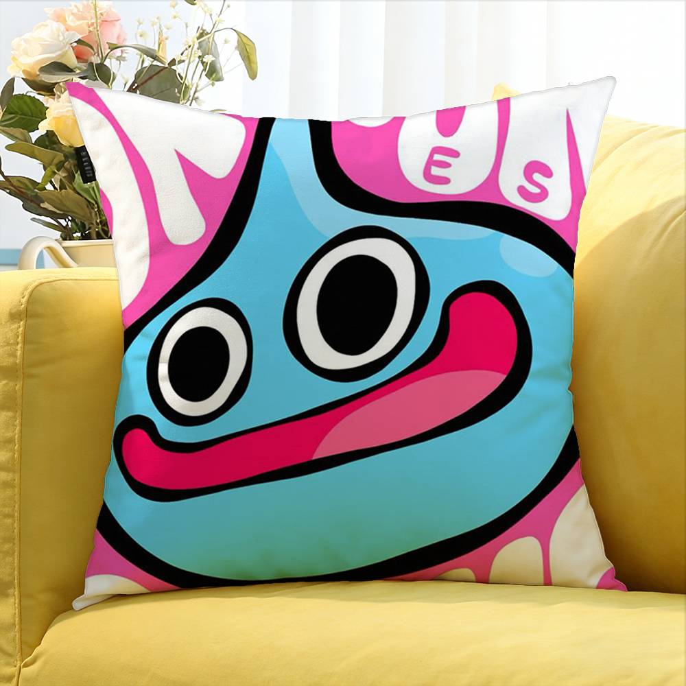Cartoon Slime Dragon Quest World Various Sizes Square Pillow Case For Car Home Bedchamber Decor