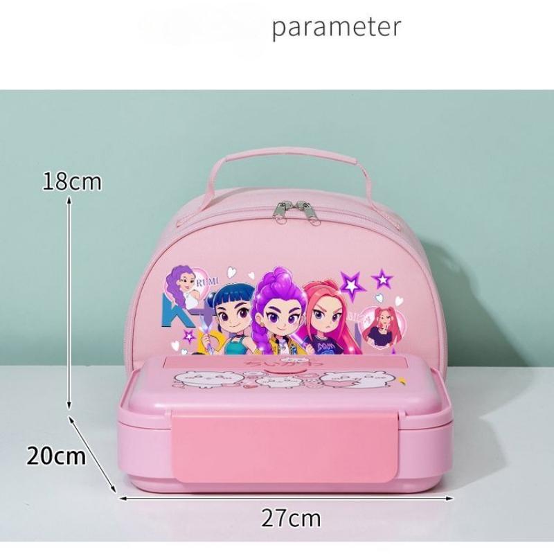 Borsa Bento Carina “Hunter Girls” per Bambini: Borsa Termica per Pranzo Studenti, Portatile, Grande Capacità, Borsa per Pranzo da Mano
