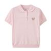 PawinPaw Girls' Cartoon Bear Knit Polo Shirt