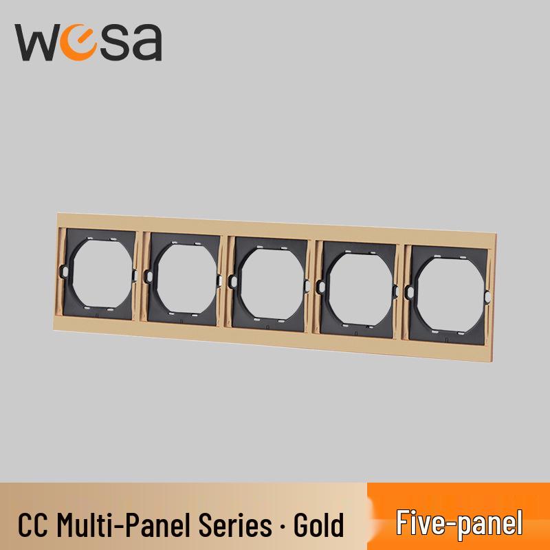 CC New Style 16A Multi-Gang European Socket Panel with Flame Retardant Protection and Switch