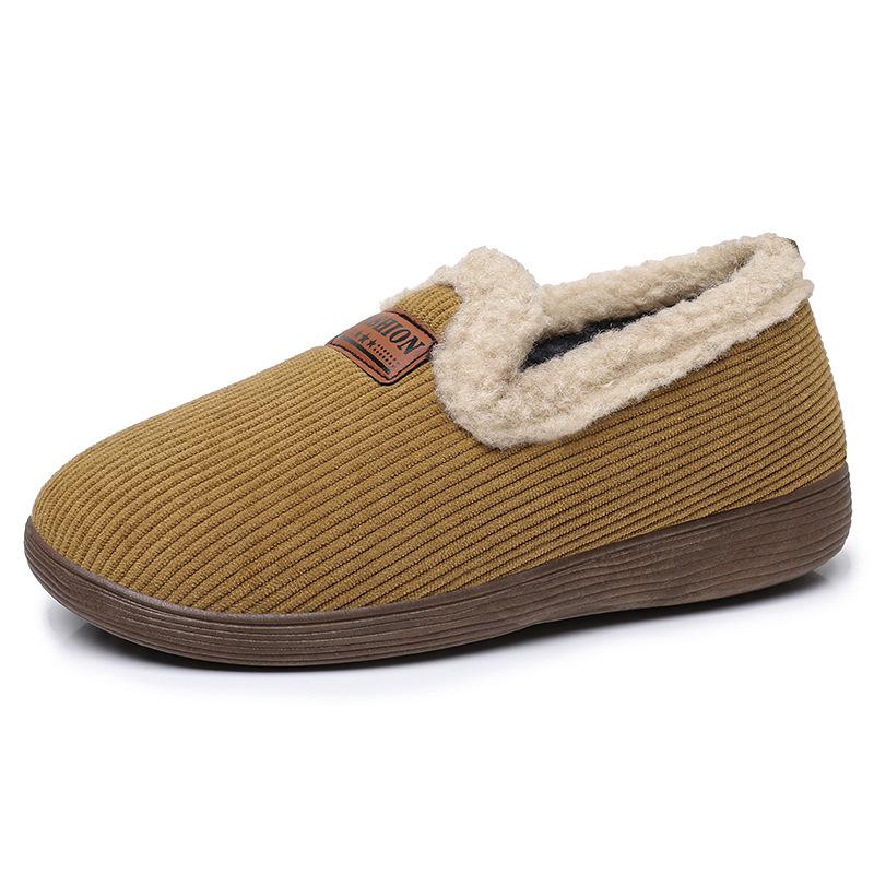 Fashion Autumn and Winter New Women's Warm Comfortable  and Casual Home Cotton Slippers with Added Plush and Thick Cotton Boots