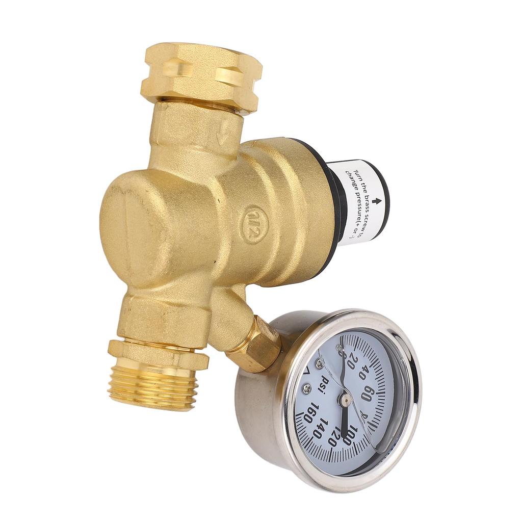 Wasserdruckreglerventil 3/4 Zoll Gewinde Messing und Eisen Einstellbarer Wohnmobil-Wasserdruck