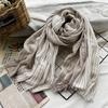 Unisex Japanese Style Cotton Linen Striped Scarves Men Soft Warm Neckerchief Male Accessories Short Tassel Bufandas Shawls