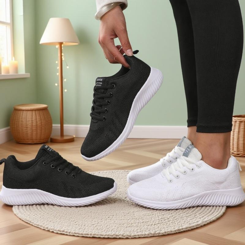 Damen Freizeitschuhe Atmungsaktives Mesh Leichtgewicht Schnür-Sneakers Bequem Modisch Rutschfest Fitness Damen Tennis-Sneakers