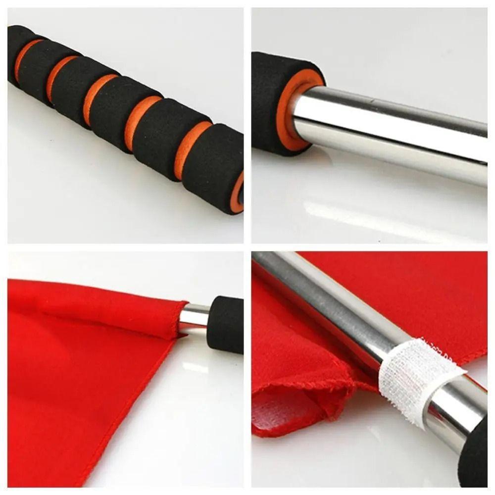 Professional Referee Flag Multi-color with Sponges Handle Linesman Flags Waterproof Issuing Flags Volleyballs Football Supplies