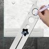 Adjustable Tile Locator To Wall Marking Position Ruler Ceramic Hole Cutter Tile Drill Marble Opener Construction Tool