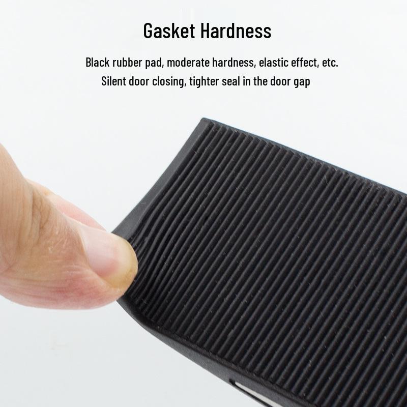 Non-slip Rubber Wood and Stainless Steel Door Stopper for Glass and Thick Doors