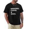 Weekends. Coffee. & Dogs. T-Shirt Quick-Drying Blanks Men'S Cotton T-Shirt