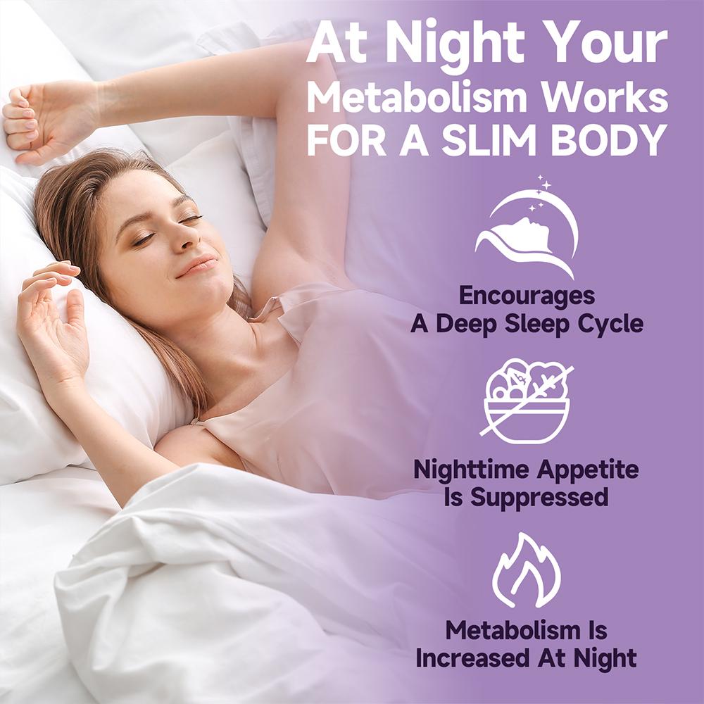 Daitea Night Time Fat Burner Capsules, 120 Count, Metabolism Support, Appetite Management