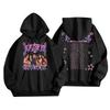 Unisex Lightweight Long-Sleeve Printed Hooded Pullover Sweatshirt