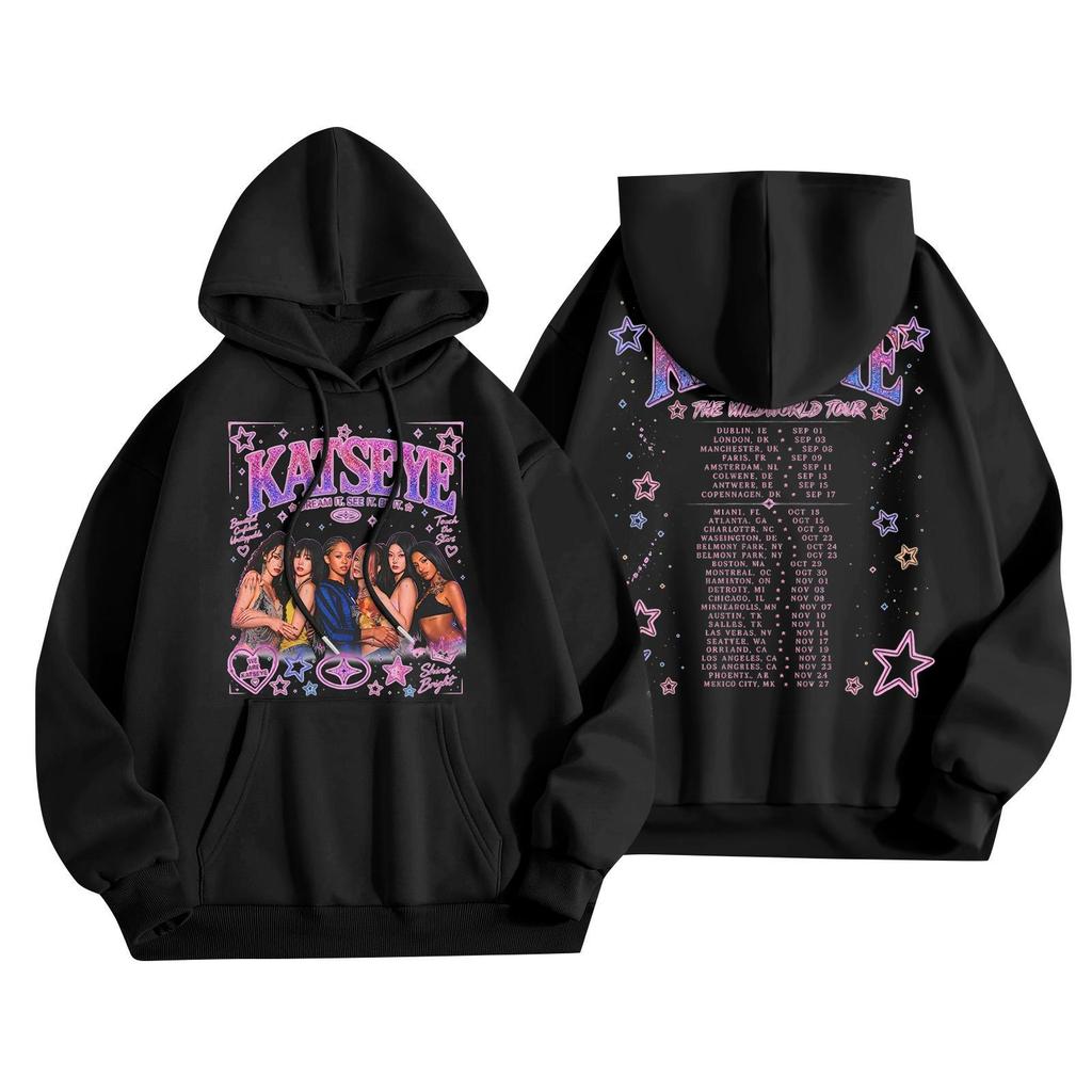 Unisex Lightweight Long-Sleeve Printed Hooded Pullover Sweatshirt