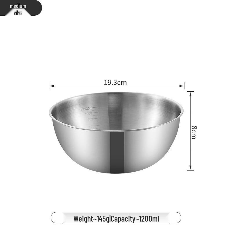 Stainless Steel Mixing Bowl with Scale