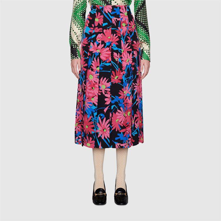 Gucci Casual Long Skirt Women's Black 409370-ZAGI6-1187