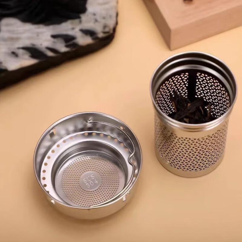 DKADI Double-Layer Tea Infuser Glass Mug