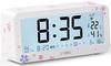 Deli Alarm Clock, Radio-Controlled, 2-Year Manufacturer's Warranty, Cherry Blossom Design, Large, Easy-to-Read Text, Battery-Operated, Bright Display,