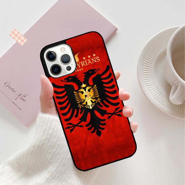 Albania Flag Phone Case Back Cover for iPhone 17 Air 16 15 14 13 11 12 Pro Max Plus Shell Coque