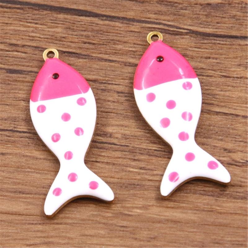 Collana con Ciondolo Pesce Reversibile Metallo Ipoallergenico Accessorio Gioielli Componenti per la Creazione di Gioielli Per Pelli Sensibili