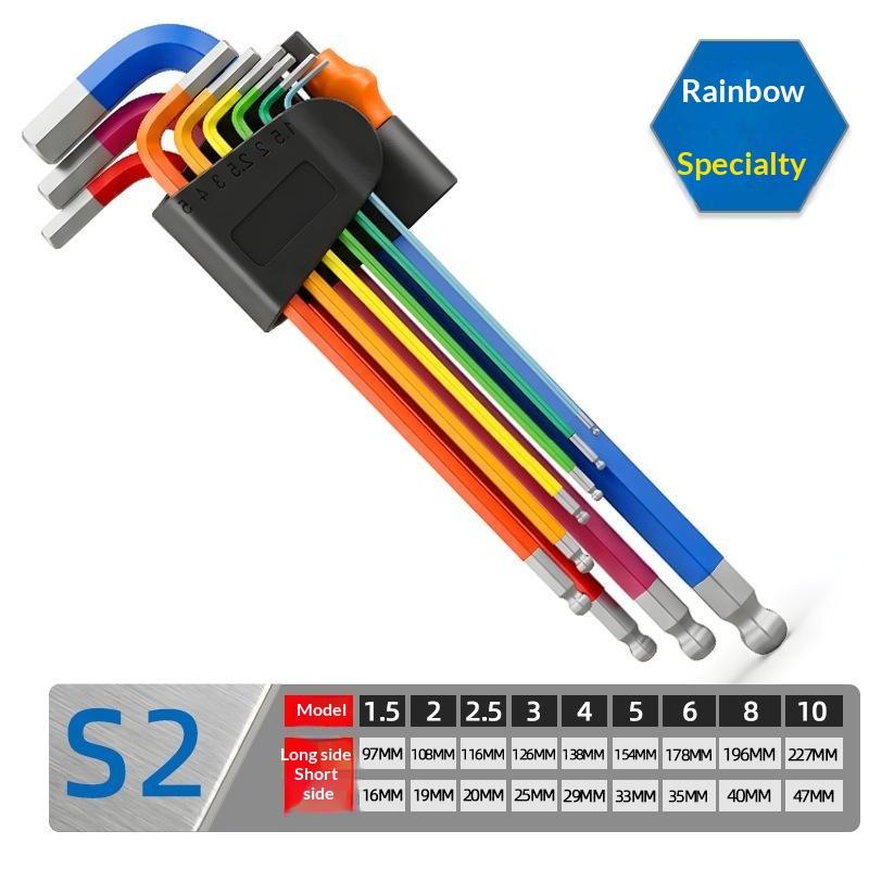 Allen Key Set L Wrench Kit For Allen Screw 7/9Pcs Long Arm Hex Key Set 1.5Mm-10Mm Hexagon Spanner Hand Tools For Bicycle Repair