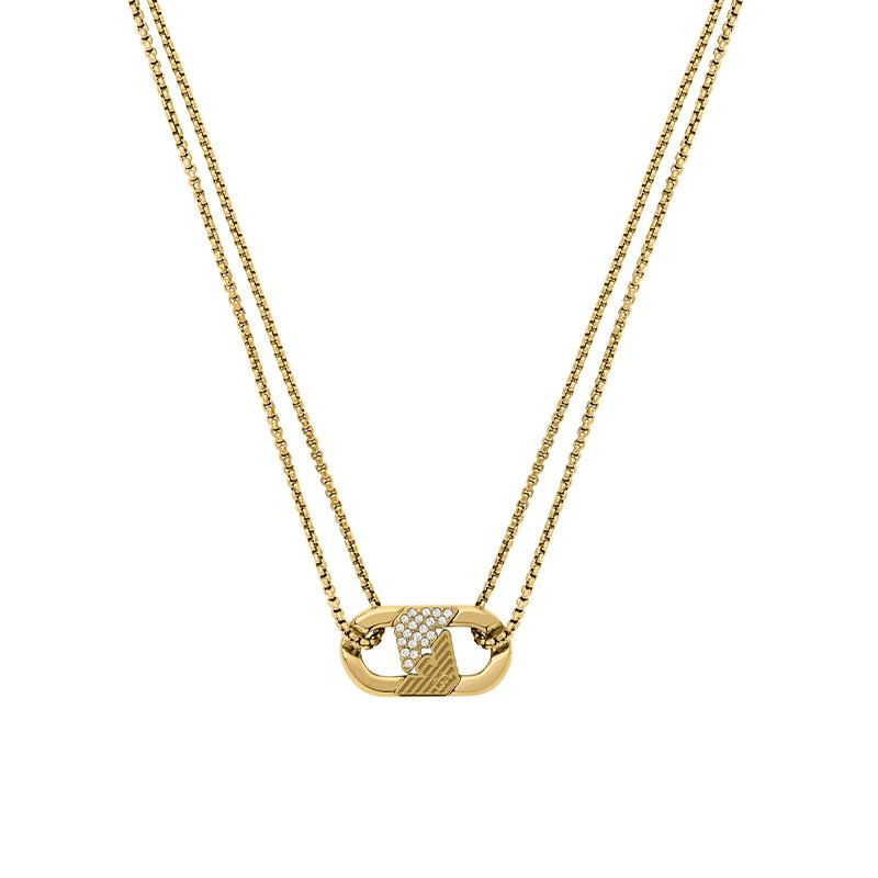 Emporio Armani Love Series Interlocking Necklace Women necklace Gold EGS3174710 Basic Packaging-Box