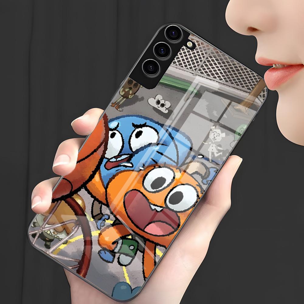 A-Amazing World Gumball Anime Handyhülle Für Samsung S26 S25 Plus S20 S20 Plus S22 Ultra S23 FE S21 Plus S21 Ultra Glasabdeckung