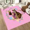 Masha Bear Area Rug Design for Game Room Dormitory Outdoor Hallway Antislip Carpet Anime Office Decor Birthday/Christmas Gift