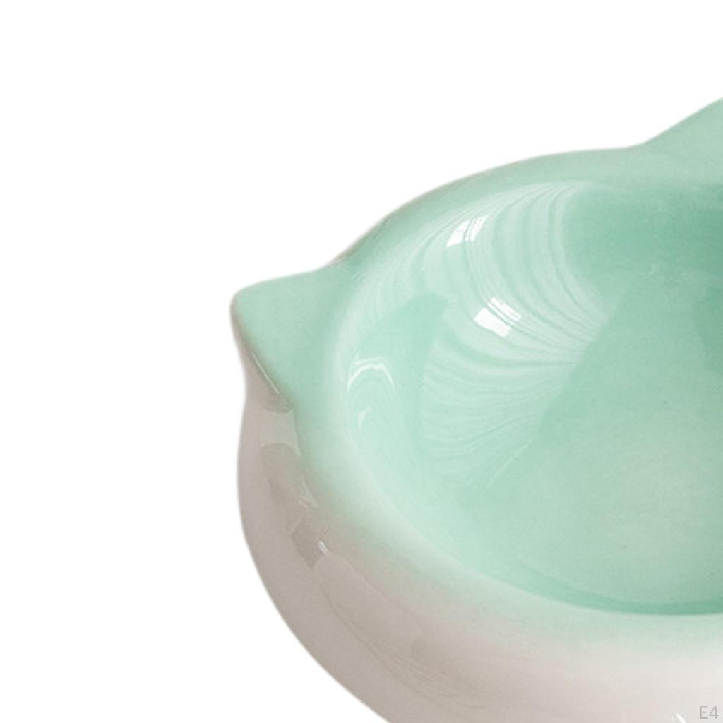 Dog Bowl Water Porcelain Pet for Puppy Supplies Food and Blue