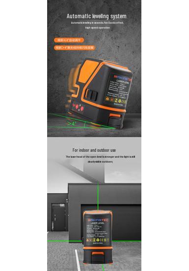 2-Line Green Infrared Laser Level with Auto-Leveling for Outdoor Use