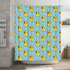 Tenda da Doccia per Bagno con Carino Motivo Anatra Tessuto Impermeabile Decorazione Stile Rustico Set di Rivestimento Lavabile
