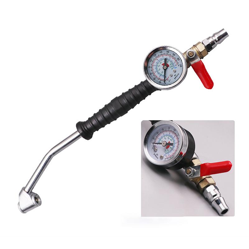 Tire Inflator Rod For Car Truck Vehicles With Tire Pressure Gauge Car Tire Manometro Tire Repair Tools 0-15Bar/220Psi Universal