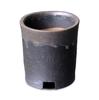 Umekichi Bonsai Cylindrical Bonsai Gold and Shigaraki for Tuberous Hanging Approximately 10cm Supplies, 3.5" Pot, Black, Ware, Wildflowers,