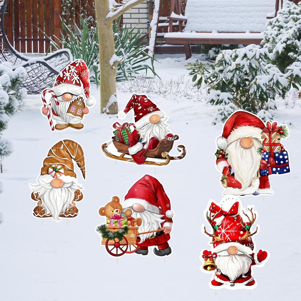 Christmas Gnome Yard Stake: Festive Outdoor Decoration for Party or Garden