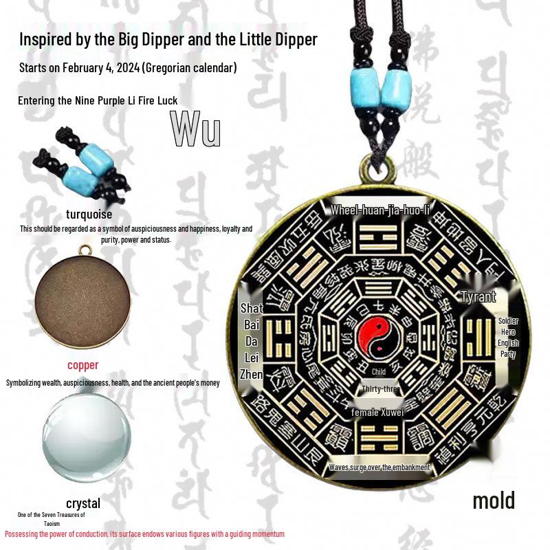 Runder Glücksbringer Buddha Bild Anhänger für Männer und Frauen, 4cm Reisesouvenir