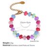 Fashion Color Natural Stone Abacus Bead Bracelet Light Luxury Versatile Personality Bracelet Earrings Jewelry Women