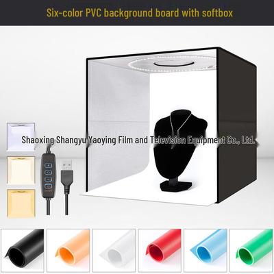 Estúdio Fotográfico LED Portátil Dobrável de 40CM com Fundo de PVC