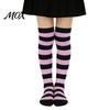 Comic-Ausstellung Outfit Accessoires Gestreifte Oberschenkelhohe Socken für Damen Mädchen, Über dem Knie Strümpfe, Mode Festlich Winter Strumpfwaren Weich Dehnbar