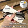 Diamond Cut Edge Frameless Reading Glasses Fashion Polygonal Presbyopia Anti Blue Light Radiation Photochromic Far Sight Eyewear
