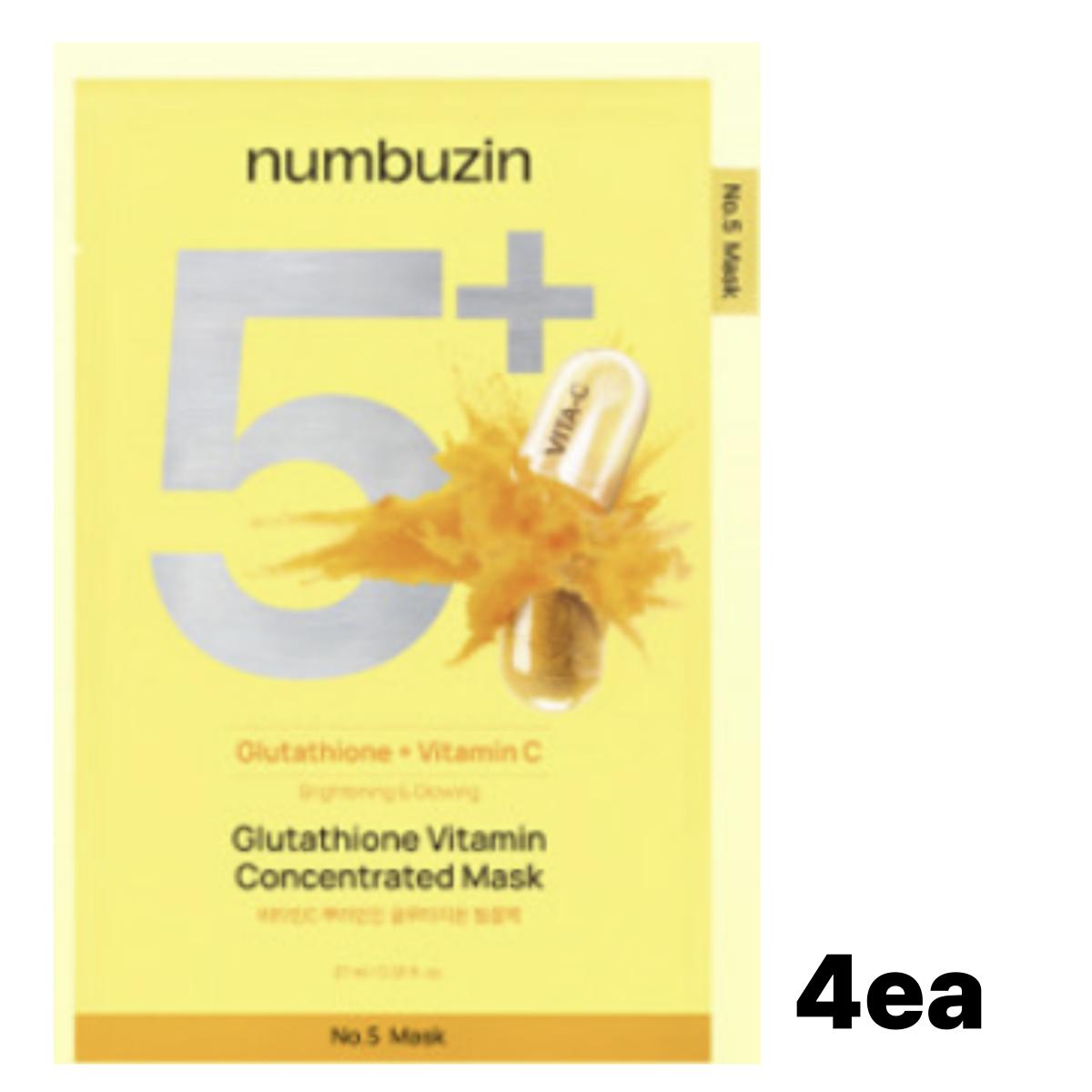 

NUMBUZIN Маска №5 Глутатион Витаминная Концентрированная 27 мл 27ml X 4PCS