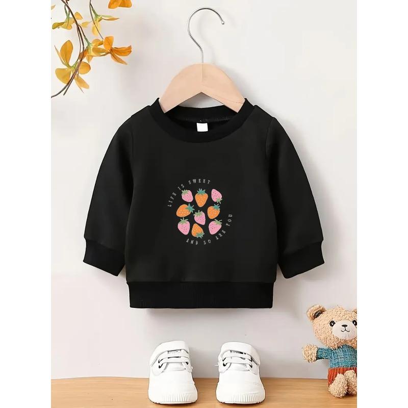 European sizes Unique and Innovative Printed Pattern, Comfortable and Simple Spring and Autumn Baby Thin Versatile Round Neck Hoodie for Baby Kids