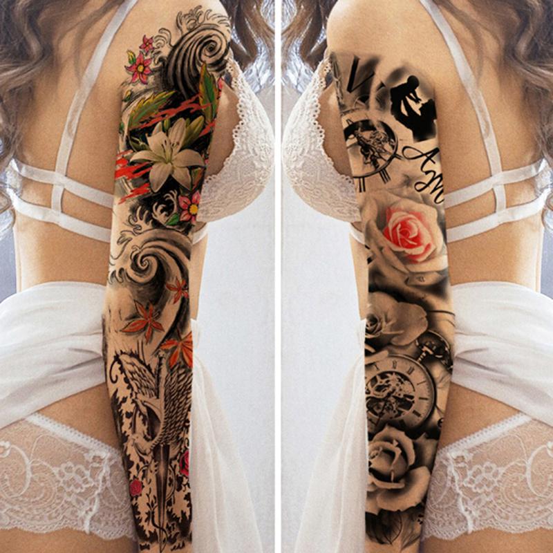 Wasserdichte 3D Männer Arm Tattoo temporäre Tattoos Aufkleber gefälschte Tatoo Körperkunst