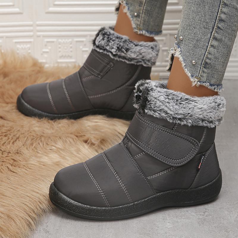 Waterproof Snow Boots for Women Fashion Faux Fur Plush Winter Ankle Boots Woman Comfortable Non-Slip Warm Cotton Padded Shoes