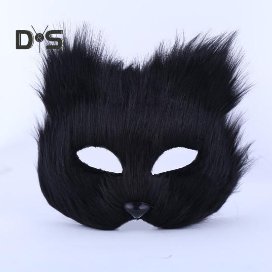 Fox Face Cushion Faux Fox Half Face Cushion with Tail Gloves Masquerade Halloween Cosplay Party Costume Accessory for Girls